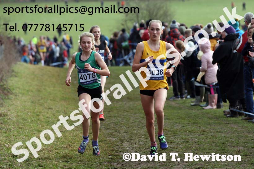 Girls under-15s 2019 British Athletics Inter Counties Cross Country, Prestwood Hall, Loughborough. Photo:  David T. Hewitson/Sports for All Pics